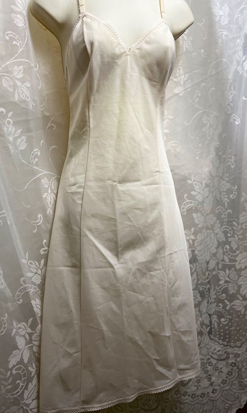 Vtg 50s 60s Barbizon Tafredda Full Slip White