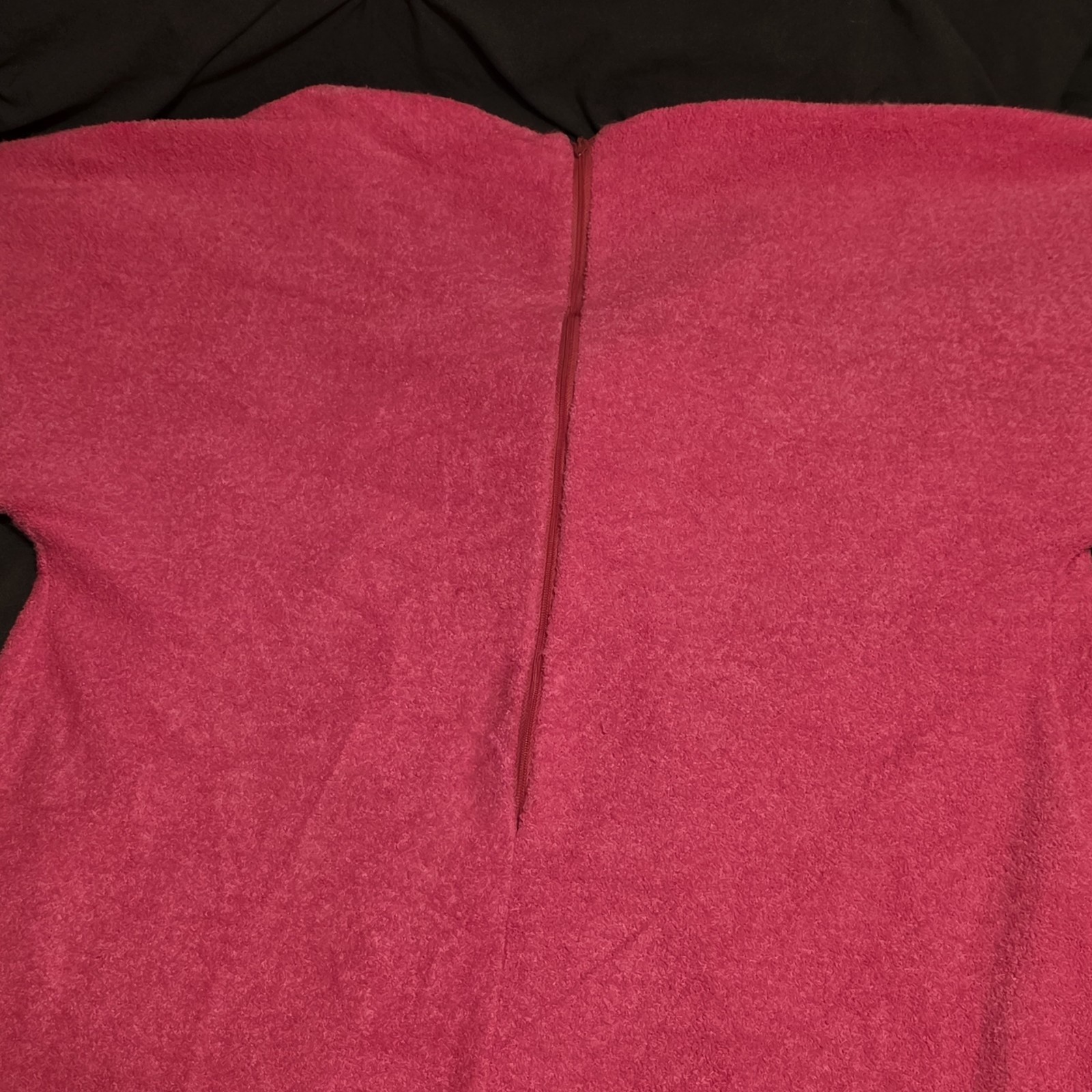 Vintage 1970s Hot Pink Terry Cloth Dress Pool Cover Bardinella Designs Size S