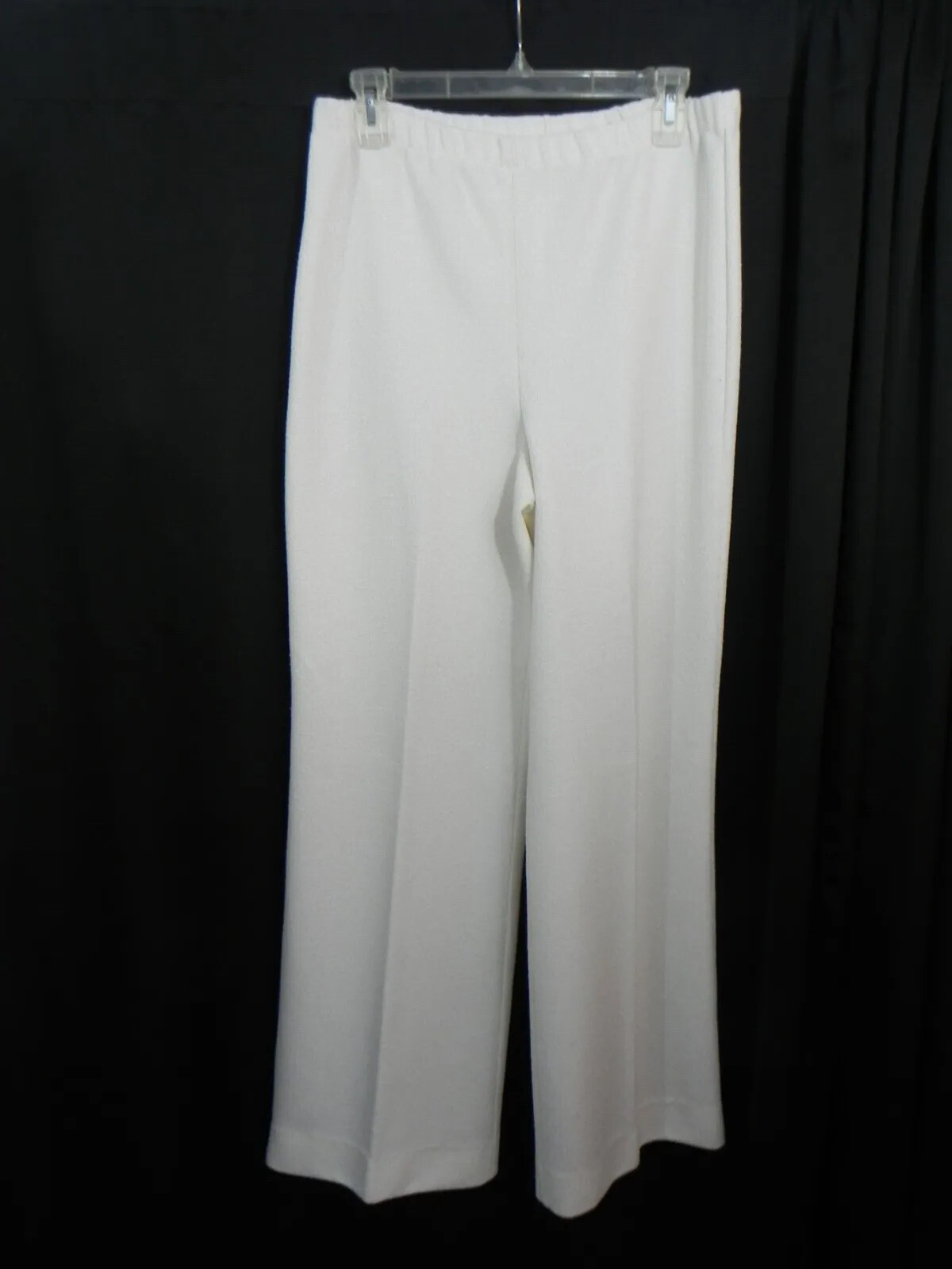 1980s MONTGOMERY WARDS Winter White Polyester Leisure Pants Suit sz 15/16 ( L )