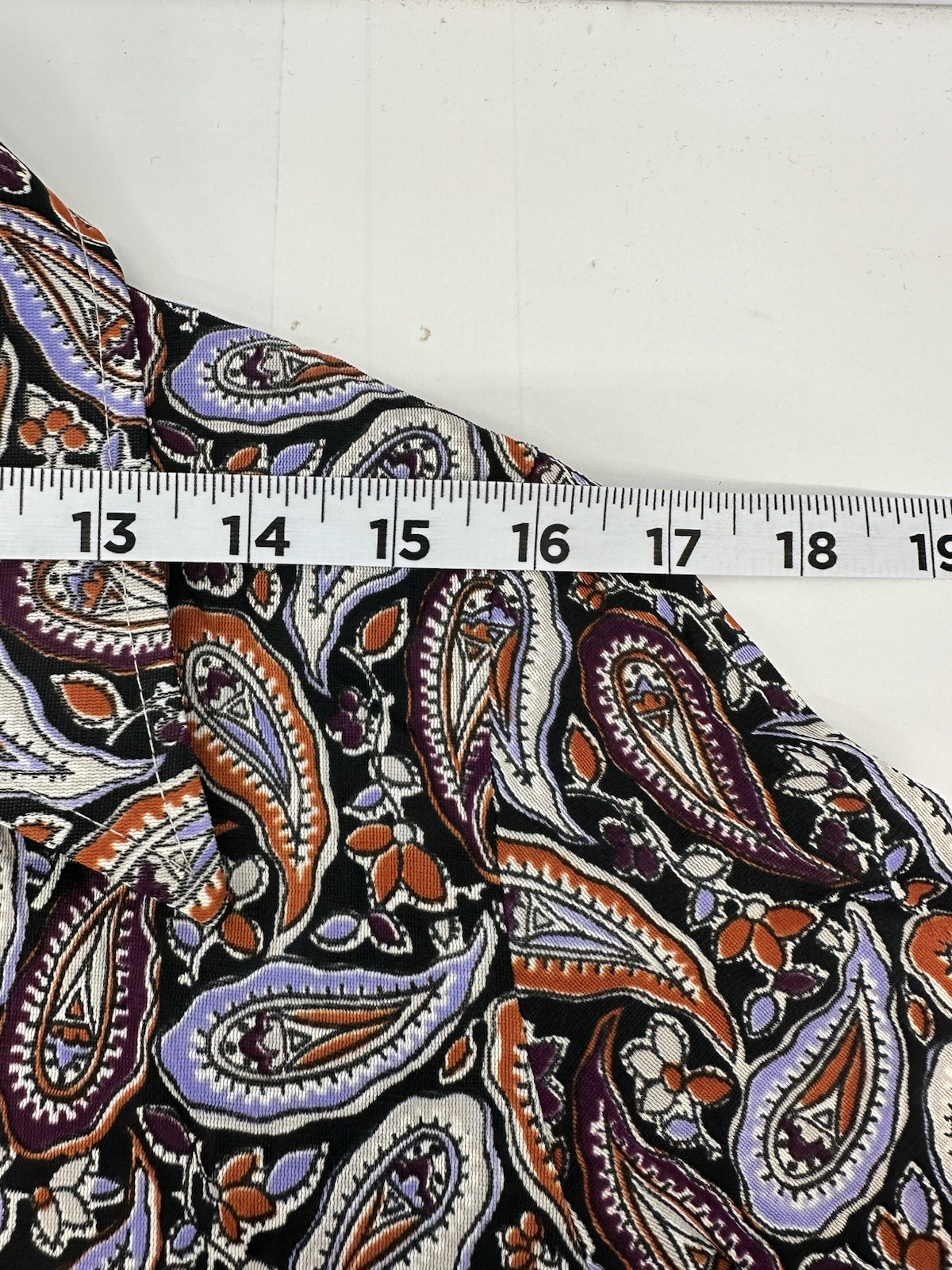 Fire Islander Womans 70s Paisley Blouse Mod Psychedelic USA Purple 17/18 READ