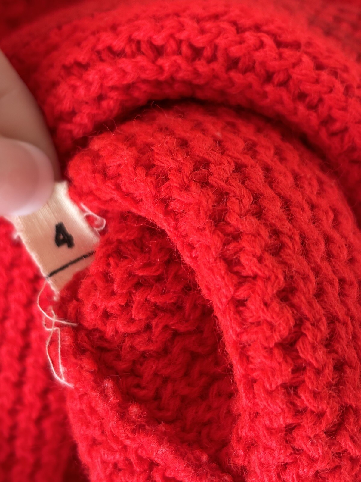 Vintage 60s Womens Sweater Red Sz 4 Gaylana Styled by Peter Freund Milliken Yarn