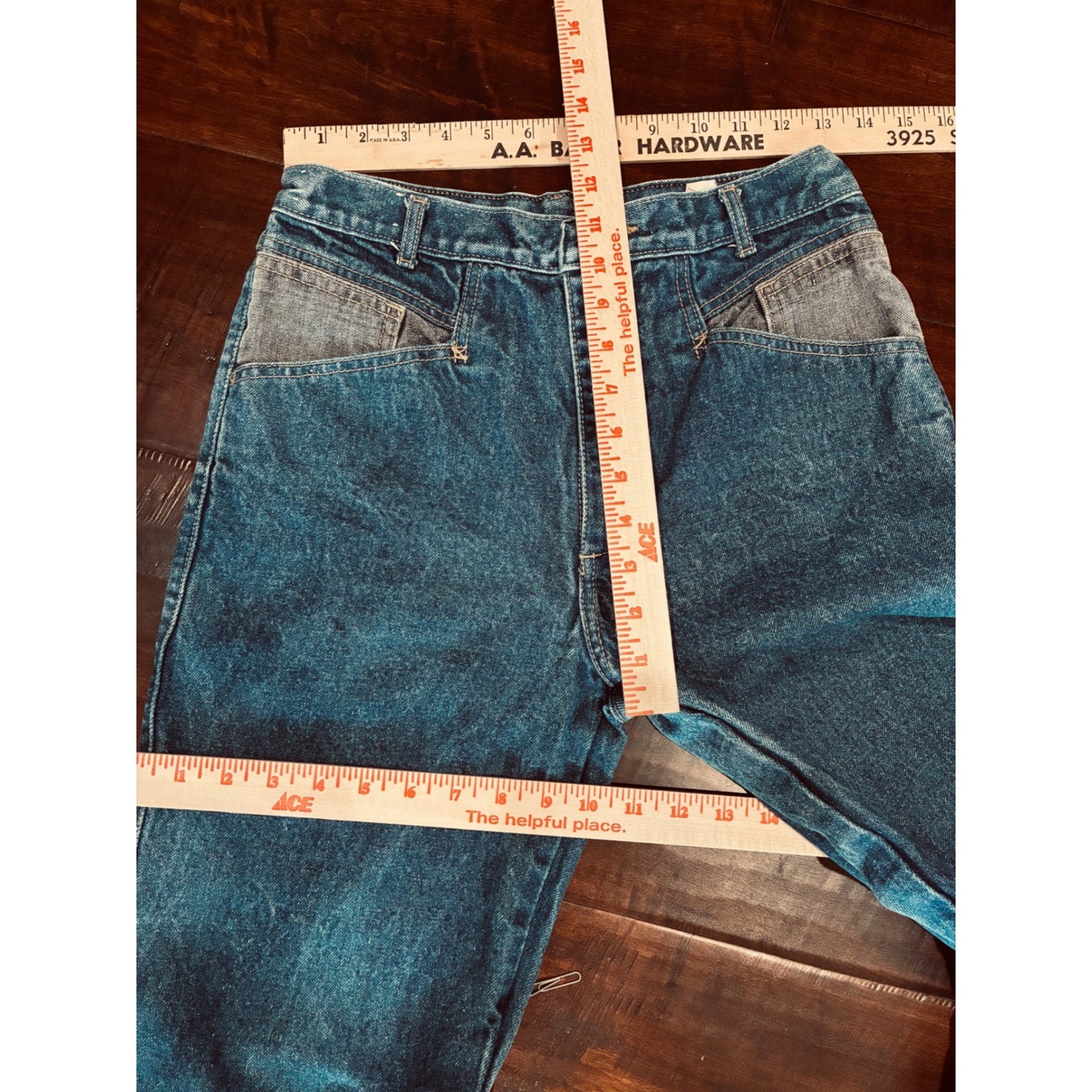 Vintage Gasoline Jeans Womens 30×33 High Waist Acid Wash Straight Leg Denim USA