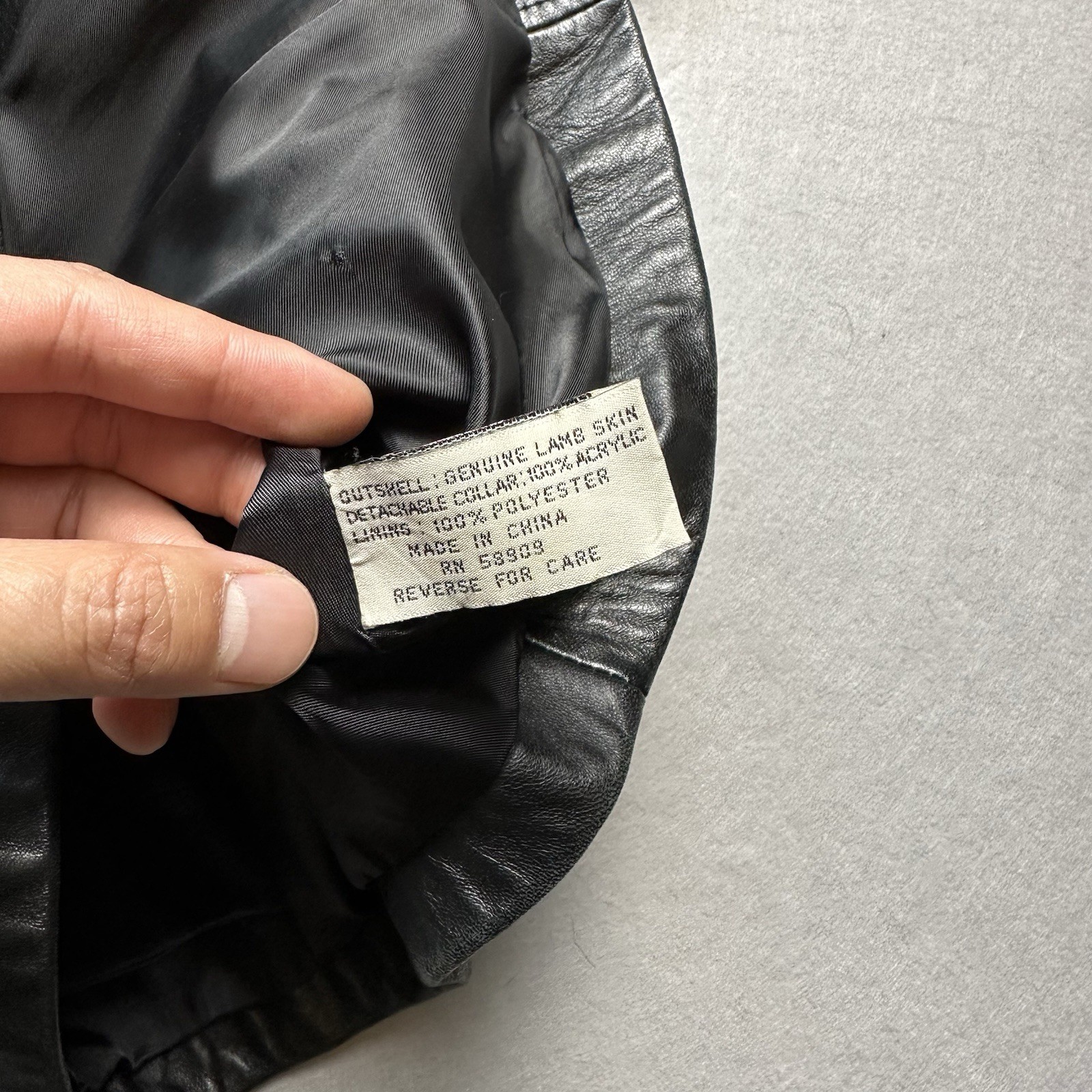 Y2K Preston & York Leather Jacket Detachable Fox Fur Collar Sz M Coat Lambskin