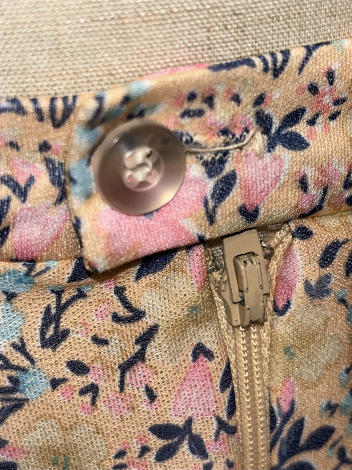 1950s women’s drawstring zipper button skirt Soft!! Size 11/12 Silky