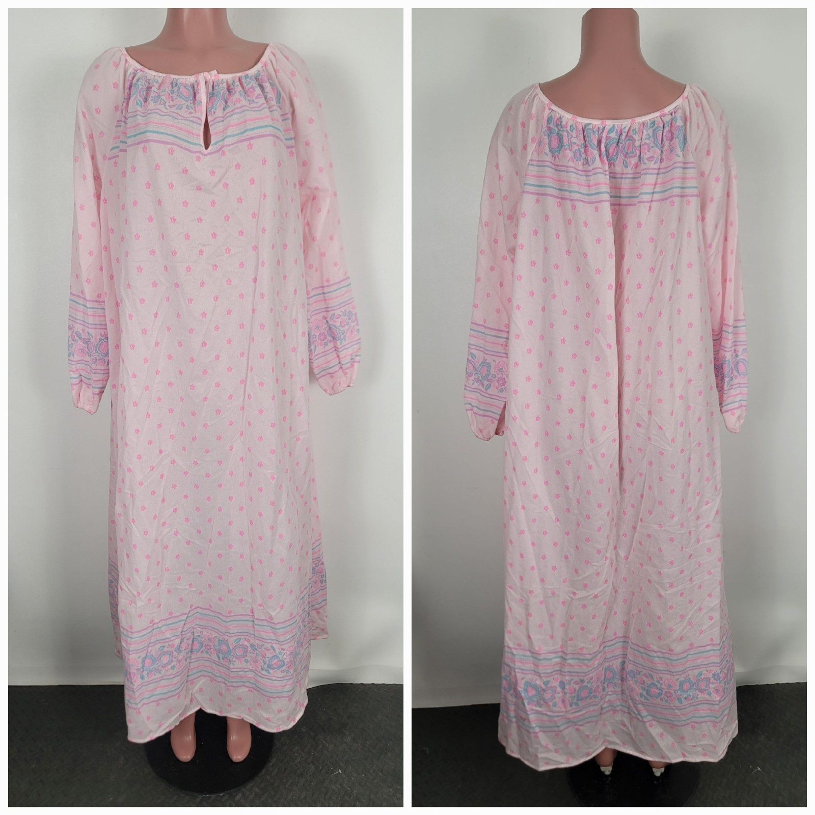 Vintage DANNI Of New York Soft Acetate Long Nightgown Women&rsquo;s 24W NOS Modest
