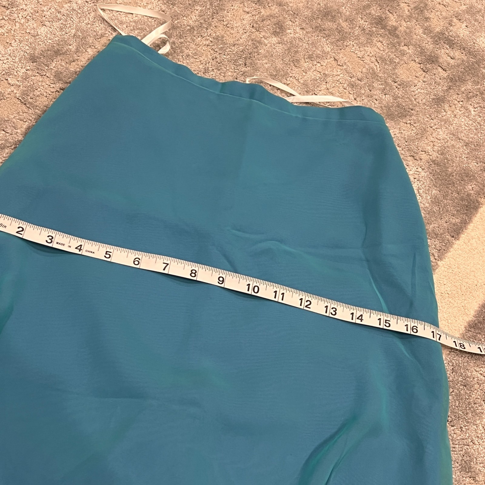 Vintage Lazaro Two-Piece Formal Gown Aqua Blue Chiffon Satin Prom Dress Y2K 90s