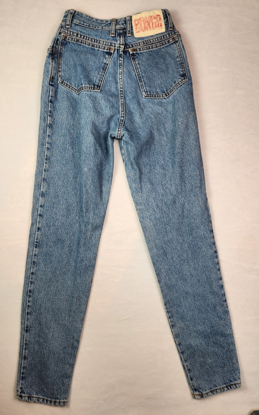 Vintage Bongo Jeans Exposed Button Fly Acid Wash Stone Wash sz5 23 Inch Waist