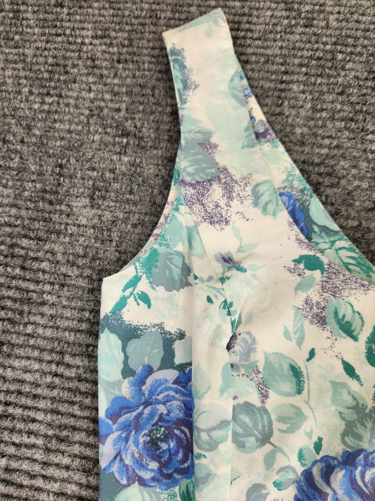 Vintage Laura Ashley Dress Size 4 Blue White Floral Cottagecore Sweetheart