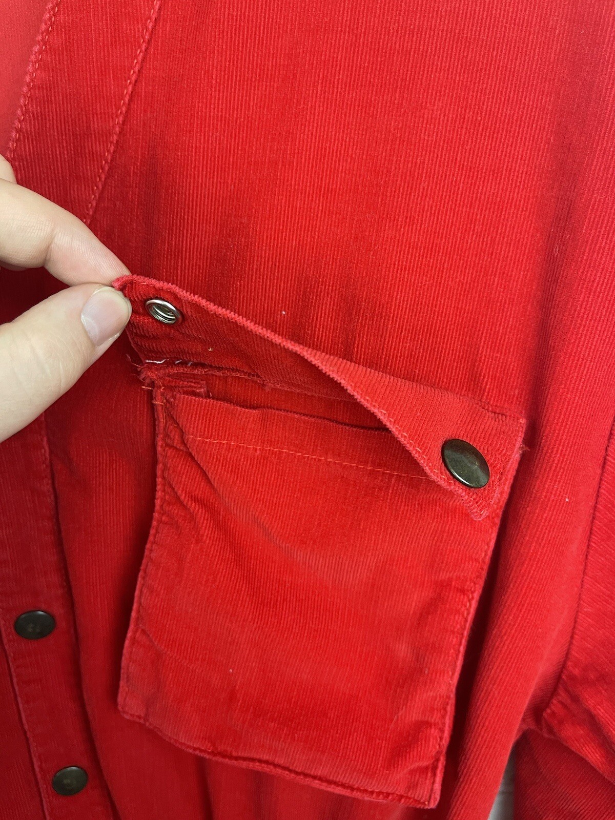 Vintage Couture Saint Germain Paris Red Jumpsuit Elastic Back 9/10 Med