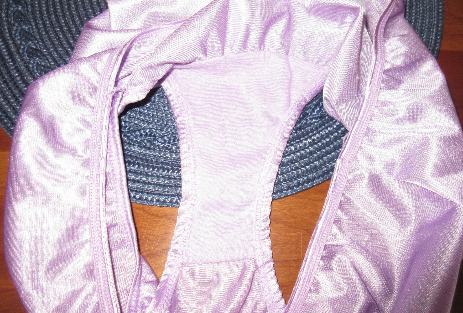 UNBRANDED PURPLE HI leg 1980s SEXY hi waist panties 9/2X unworn