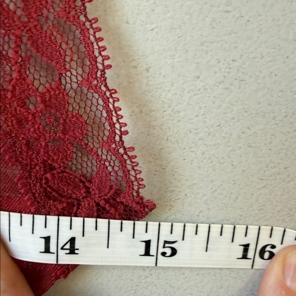 Vintage 70&rsquo;s Red Lace Donna Richard for Gilligan & O&rsquo;Malley Nightgown Dress Med