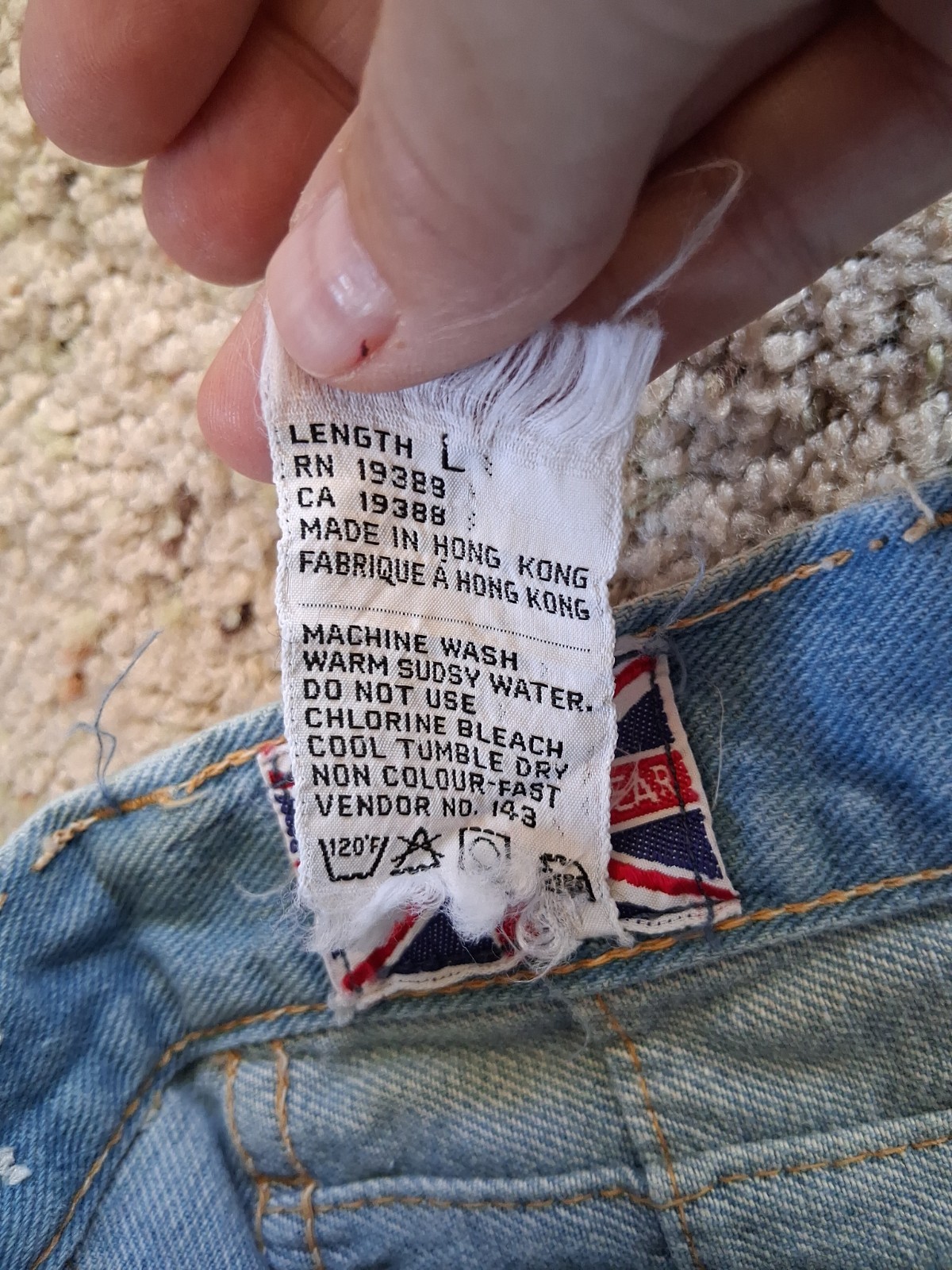 Vintage Brittania Sportswear Patchwork Bell Bottom Jeans Approx: 27×34 70&rsquo;s