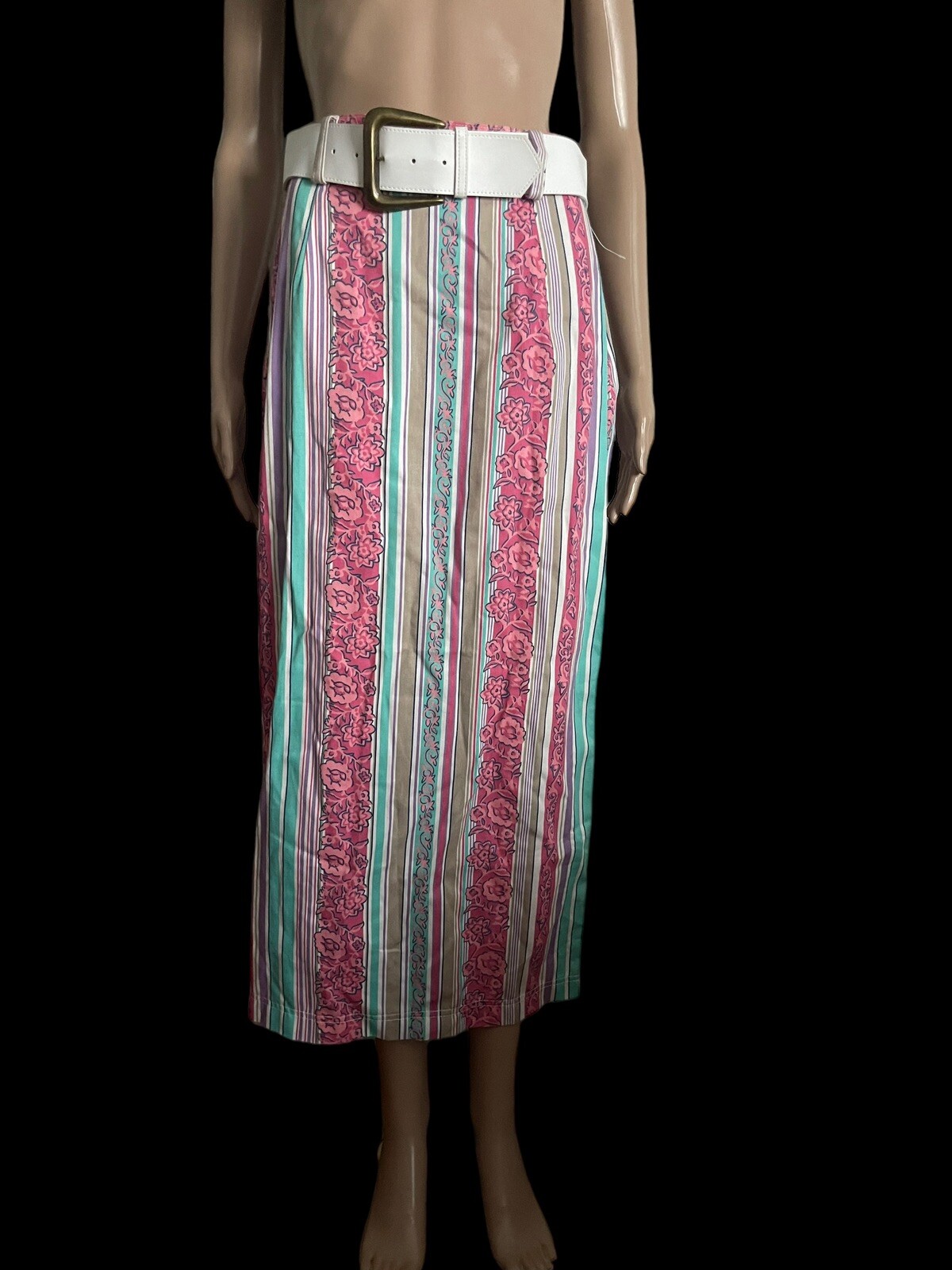 Vintage Bonjour Women&rsquo;s Aztec Woven Wrap Around High Waist Skirt BoHo Size 12