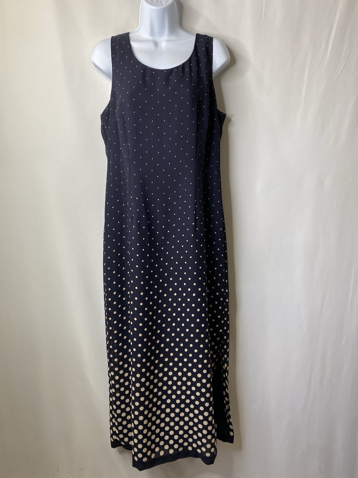 Vintage Miss Scarlet Women’s 2 Piece Maxi Dress Size 14 Polka Dot Patriotic Glam