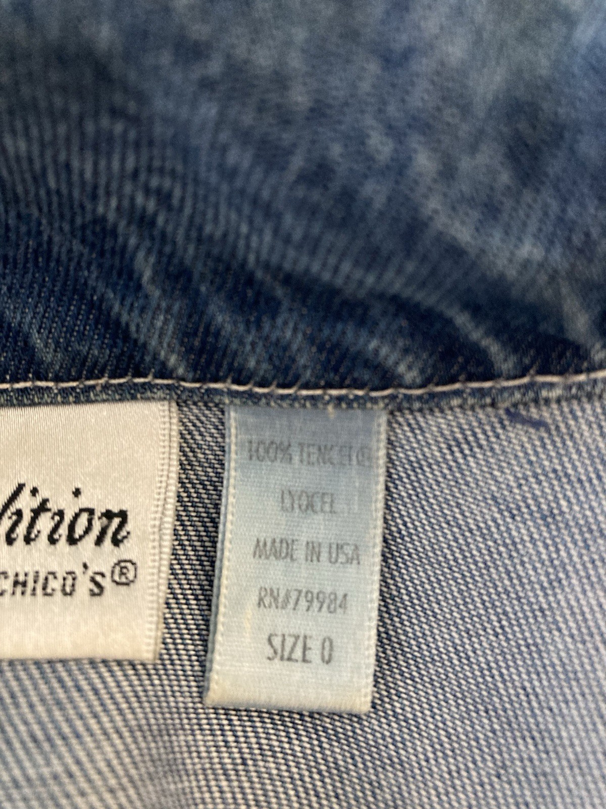 Denim Jacket Metal Buttons, Chico’s Private Edition Size 0, (Womens L)