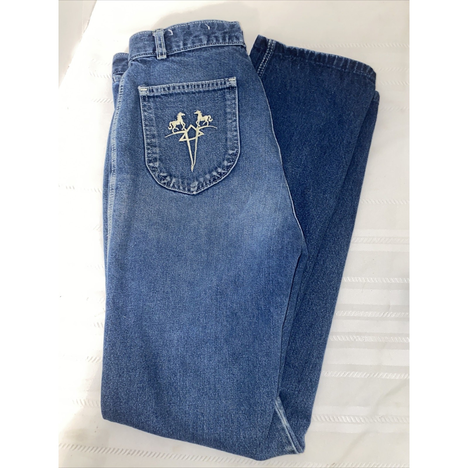 VTG 80s PIZZAZZ Super High Waisted Tapered Mom Jeans Stone Wash Meas. W30 L29.5