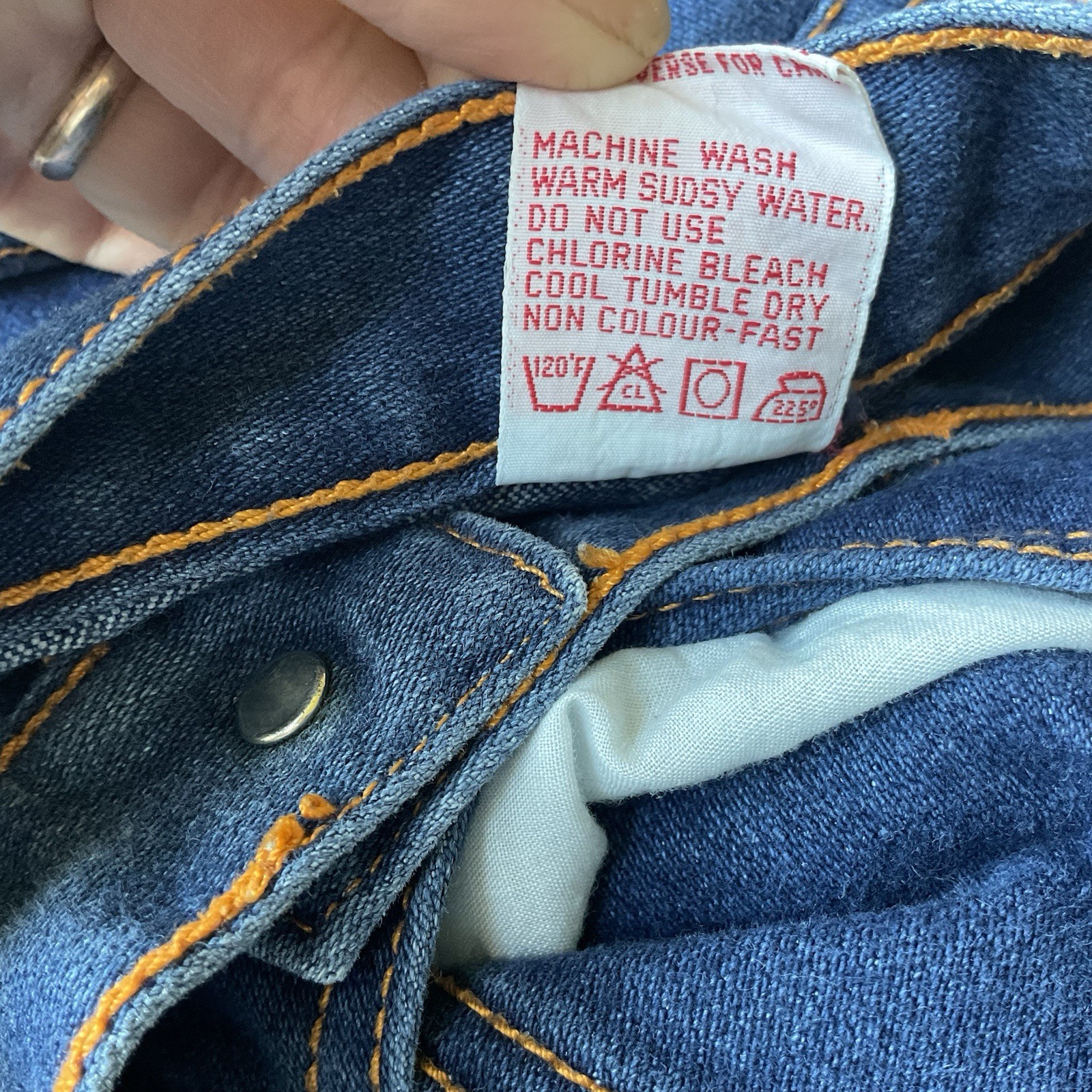 PS Gitano Basic Missy Denim 1980’s Jeans 16 VTG Dark Wash Center Crease Retro!
