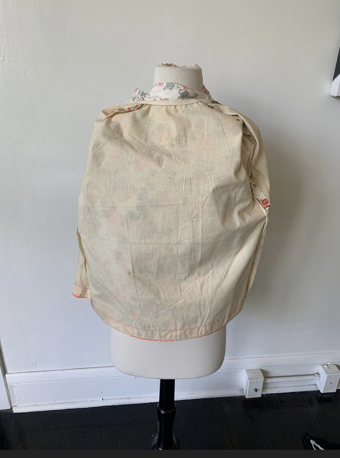 Vintage Cheongsam 3/4 Jacket 60’s Mid century Mod Oriental Cropped Kimono Jacket