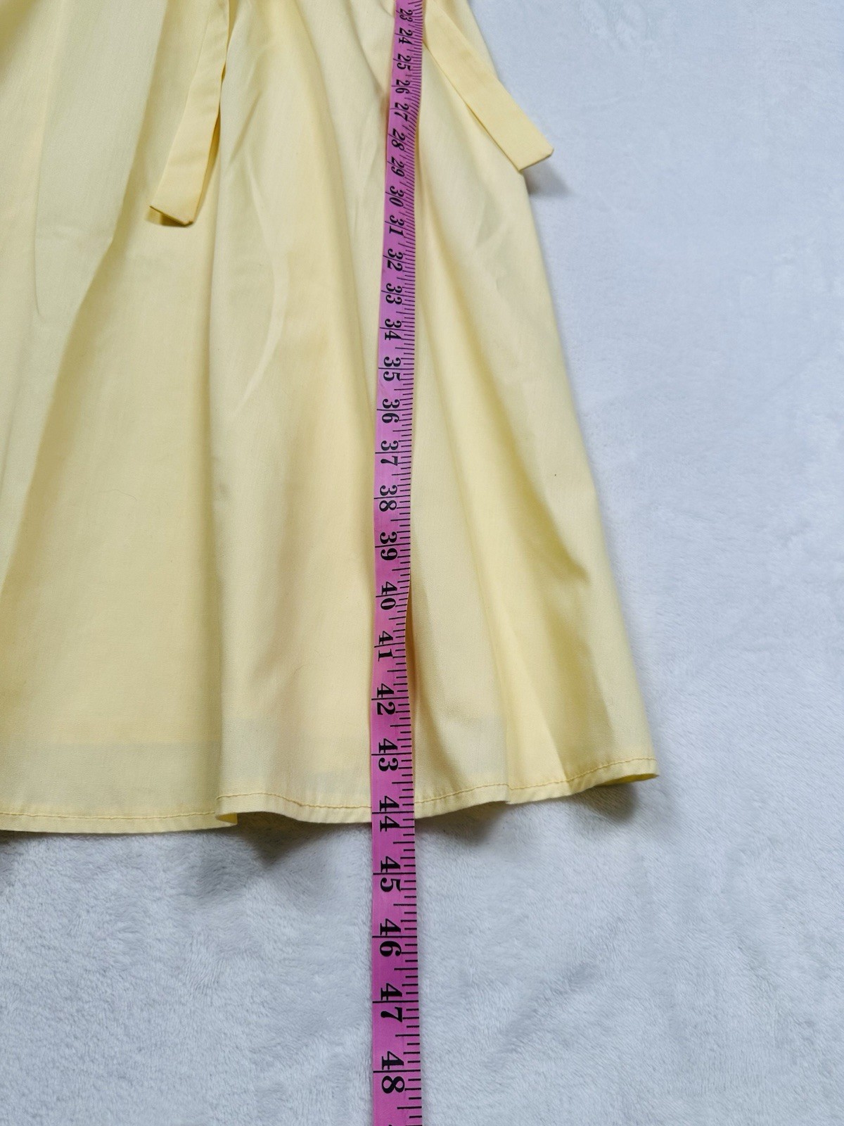 Vintage JC Penney Dress Womens Size 18 Midi Empire Waist Pintuck Bodice 70s