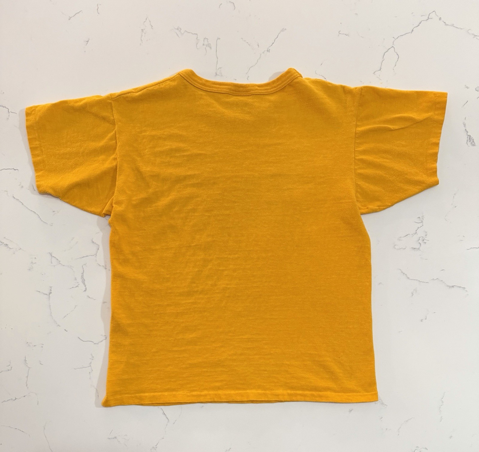Vintage 80s 90s Track & Court Single Stitch Graphic T Shirt Yellow Sports Medium