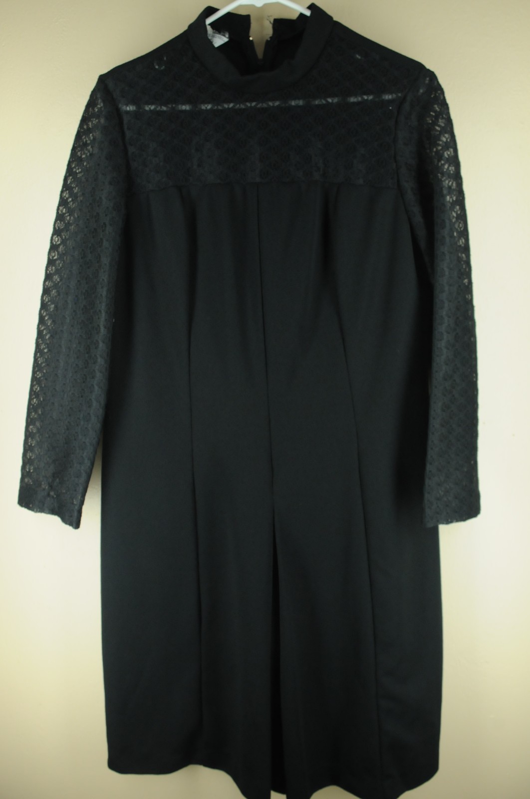 Vintage Lady Blair Women&rsquo;s Black Knit Gothic 80&rsquo;s Doll Dress Size M/L