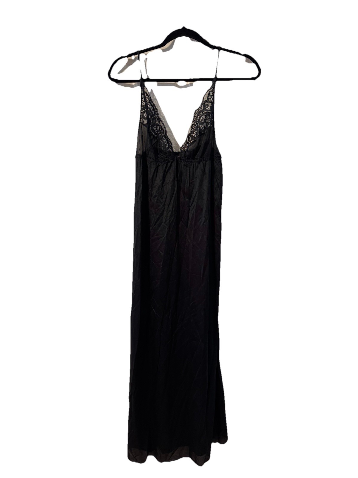 Flair Vintage Lingerie Slip Black Nightgown Union Tag elastic worn out as is