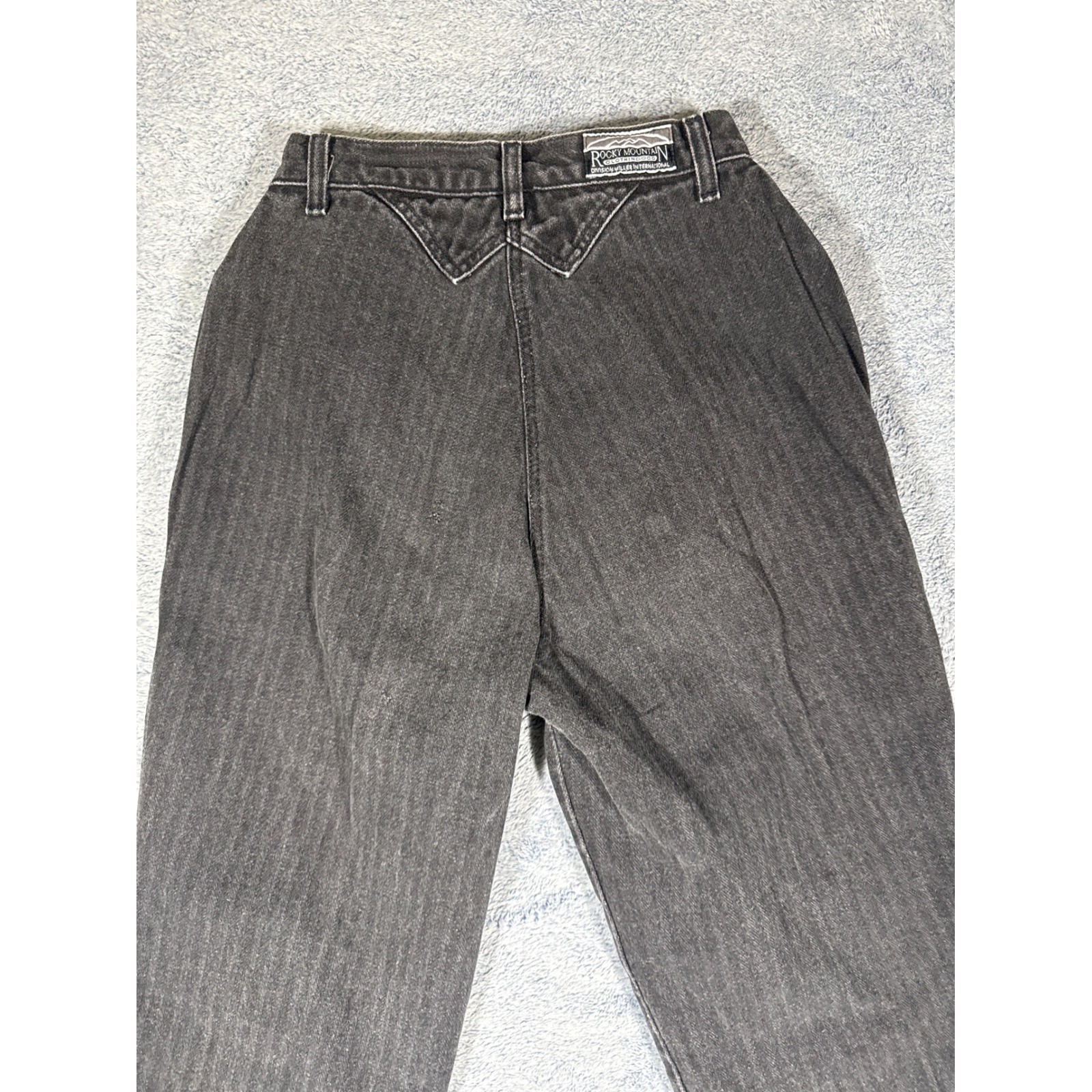 Vintage Rockies High Waisted Button Fly Black Western Jeans 29/9 1226216