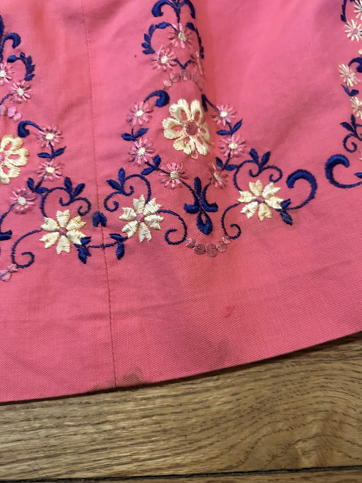 Vintage Pink Gorgeous Embroidered DIRNDL Aus Oberbayern Dress Size 42 Ladies M