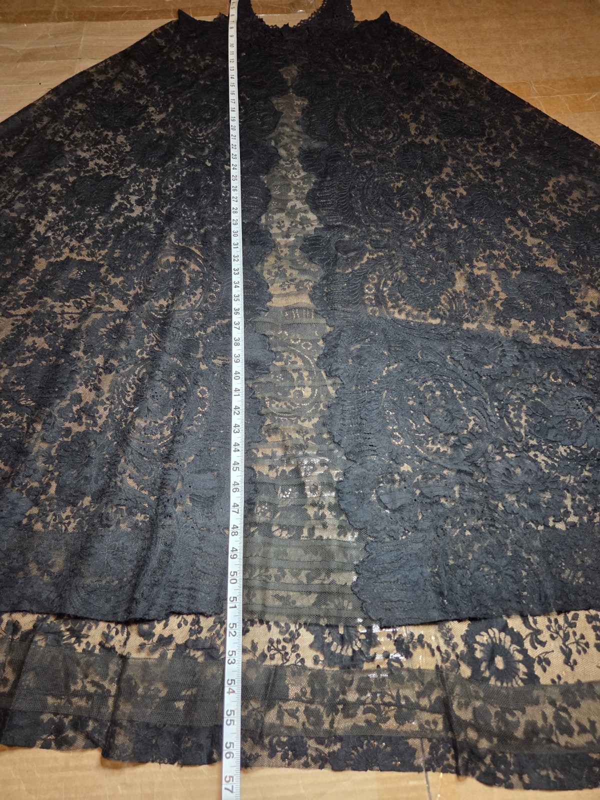 Exquisite Handmade Victorian Chantilly Nightgown/Negligee w/ Crochet Yoke