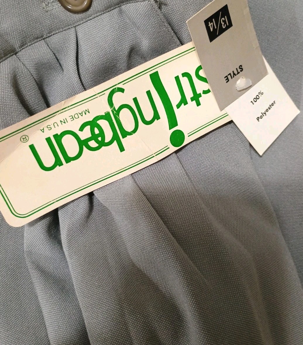 Vintage Stringbean Women&rsquo;s 13/14 (14&Prime;X32) Deadstock USA Gray Dress Career Pants