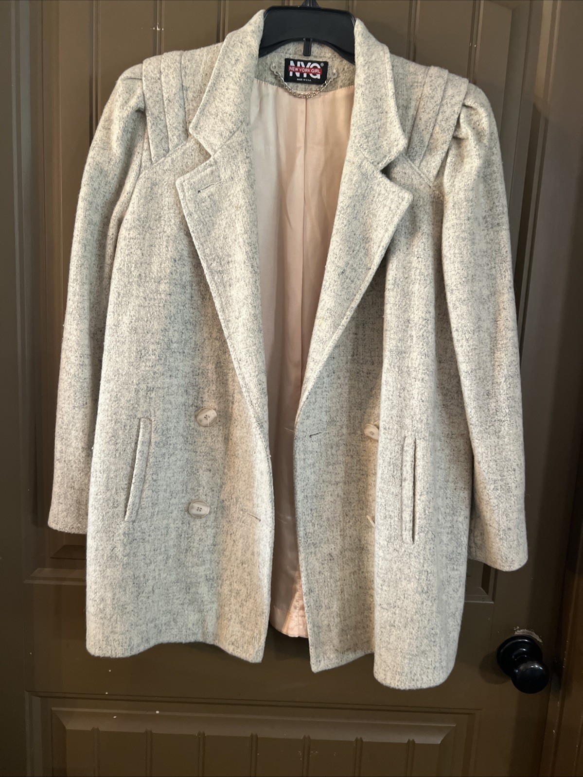 Vintage 80&rsquo;s Union Made New York Girl Wool Blend Jacket. Size 10