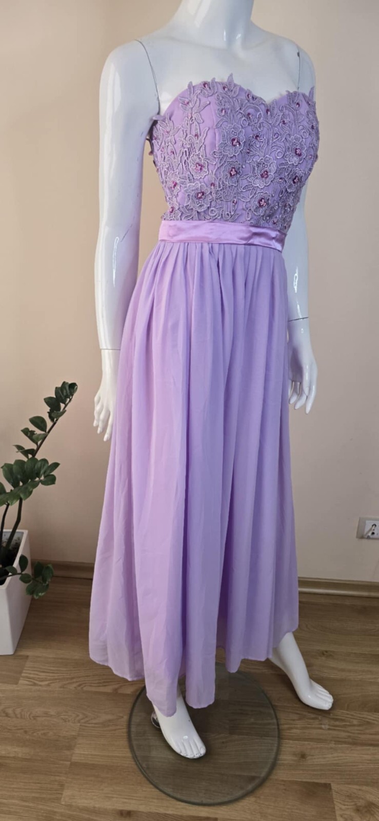 Enchanting Lavender Beaded Corset Back Prom Dress | Vintage Inspired Bridesmaid