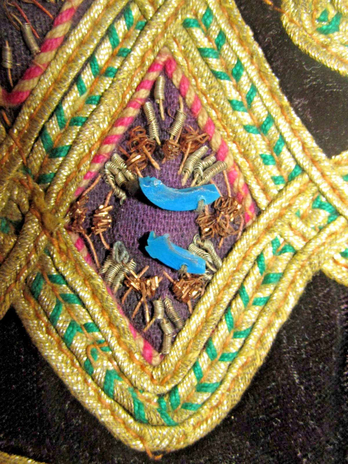 Vintage Turkish Vest Hendrix Morrison Style Made In Pakistan Velvet Gold Lloyds