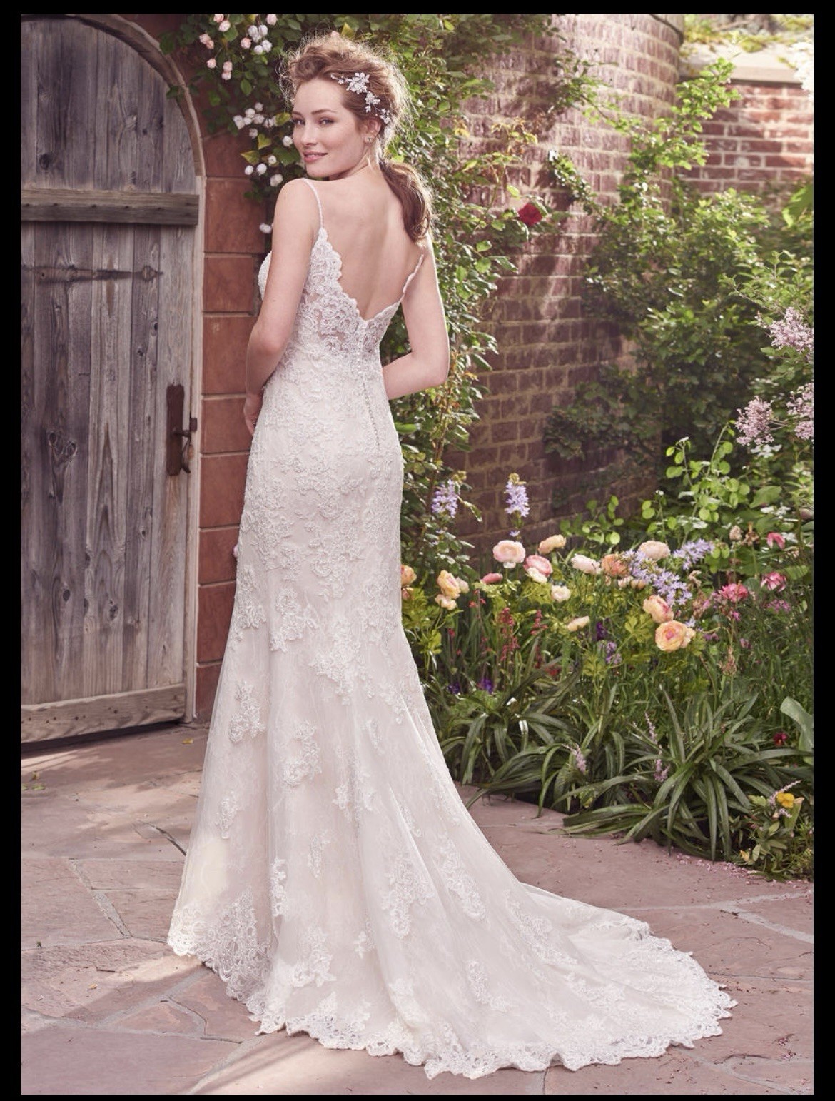 Vineyard Vows | Rebecca Ingram Blush Lace Wedding Dress Size 10