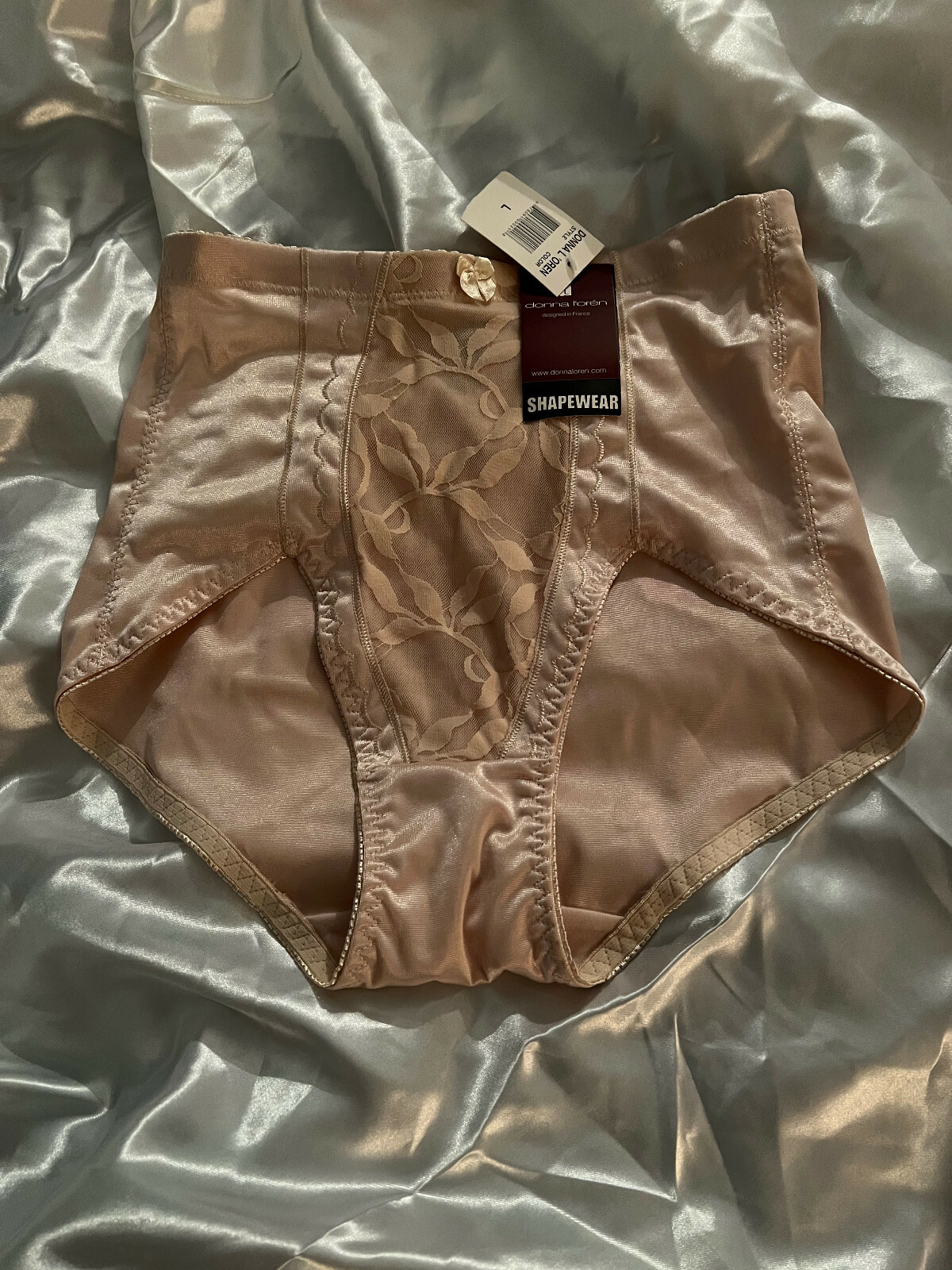 donna l&rsquo;oren Shapewear Beige Bikini Panty sz L NWT