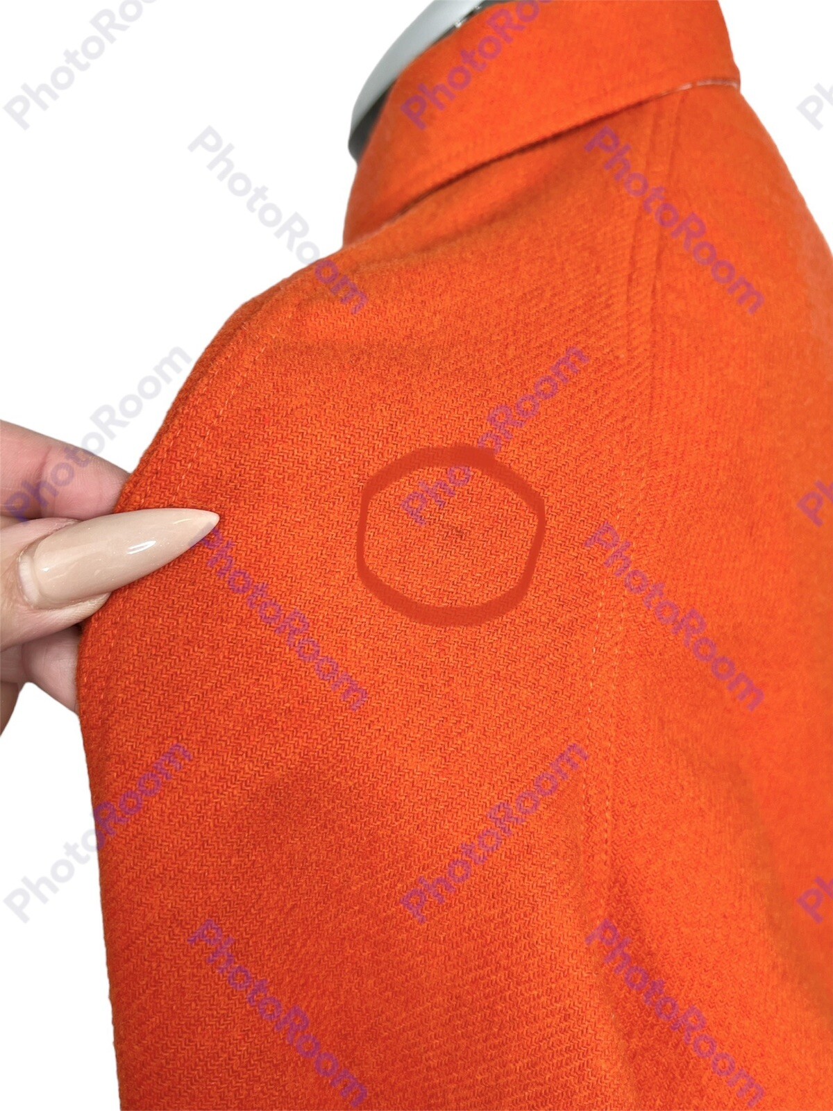 COURREGES Paris Hyperbole Vintage 1970’s Orange Wool Jacket Collared Outerwear