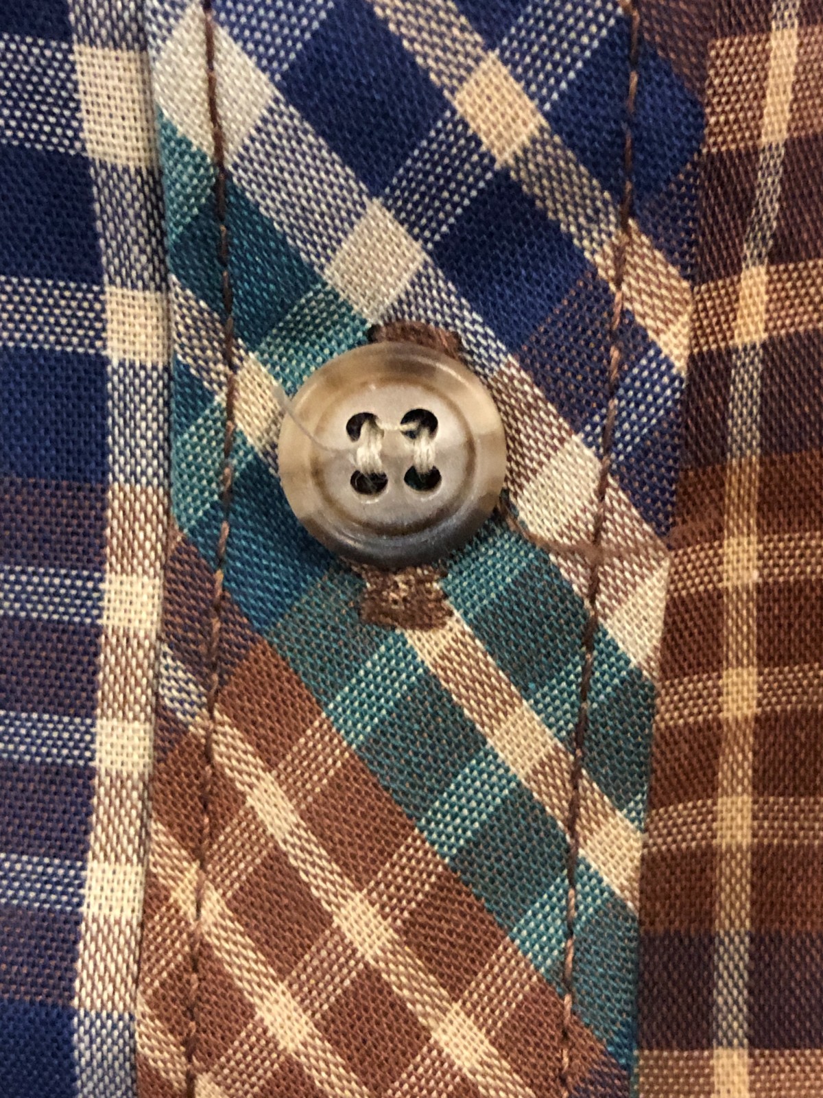 Vintage Russ Togs Plaid Button Down Top Deadstock Size 8 Shirt ILGWU USA