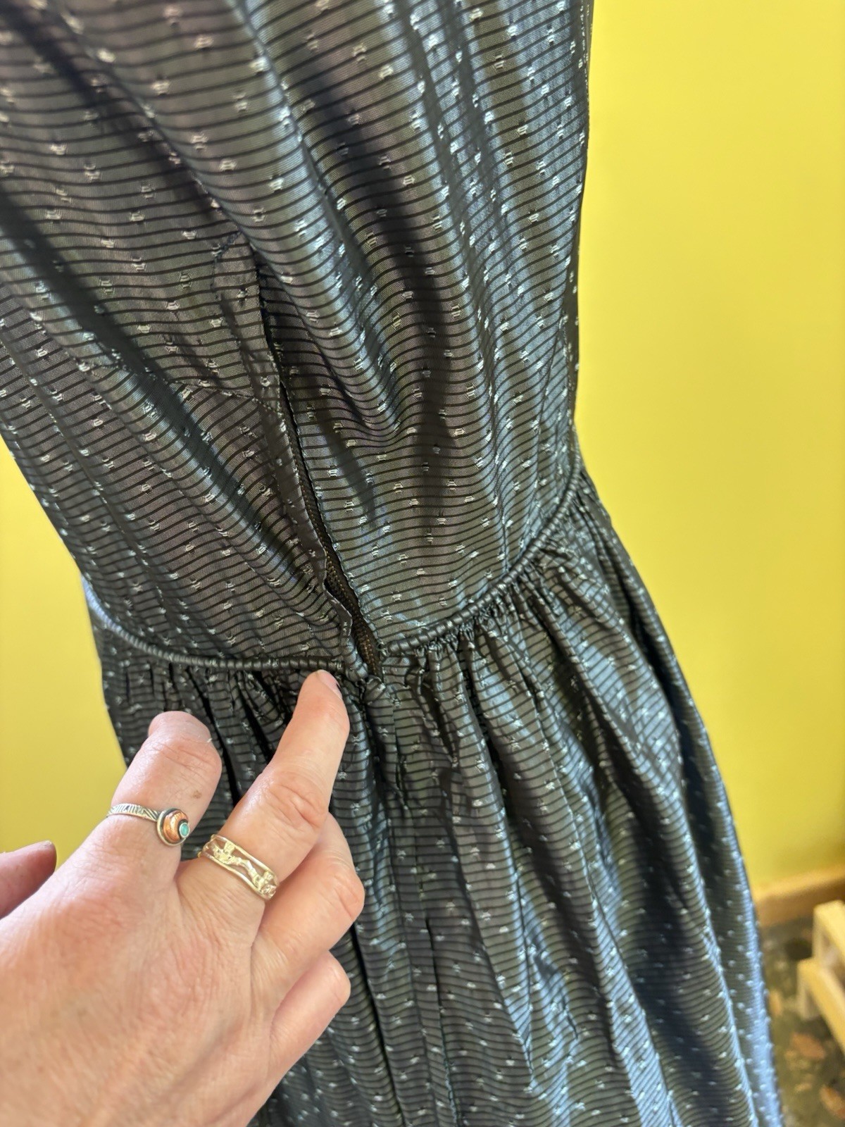 1950s Handmade Taffeta Gown and Matching Bolero Jacket SM