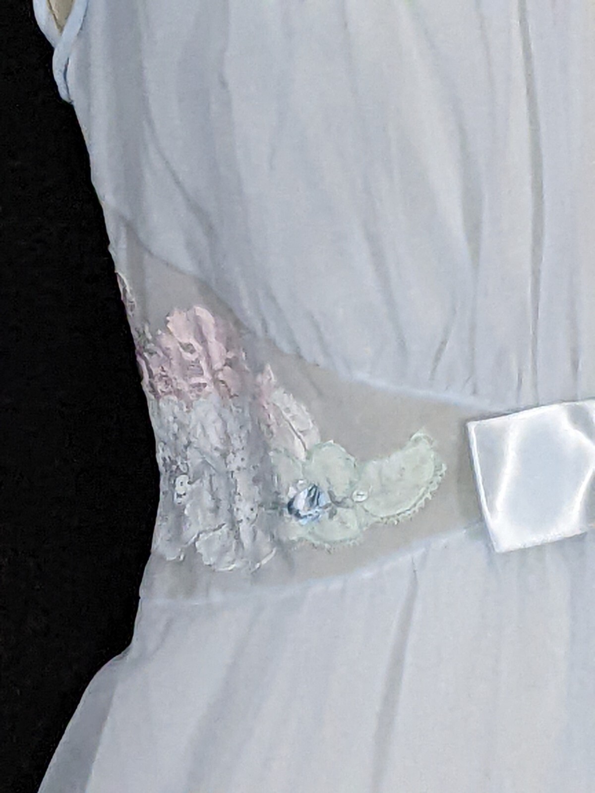 Vintage Shadowline Chiffon Dressing Gown Robe Lingerie Nightgown Blended Set M
