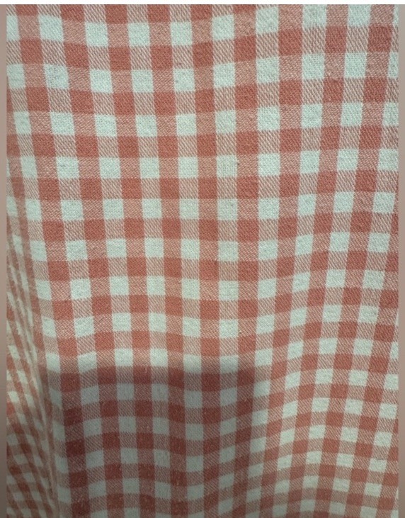 Vintage Pink & White Gingham Checkered Muumuu Nightgown w/ Pockets & Side Slits