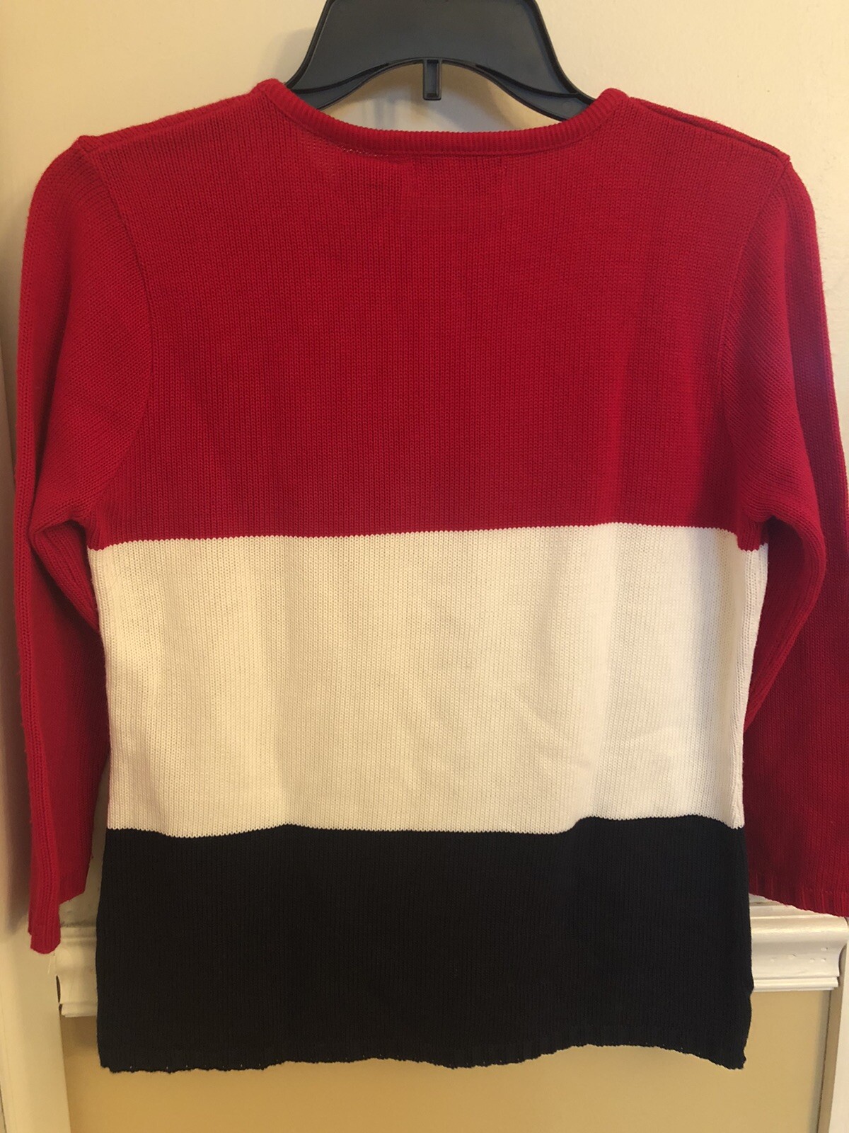 White Stag Red/White/Blue Sweater, Star Pattern, Made In USA, Size Small, 4/6