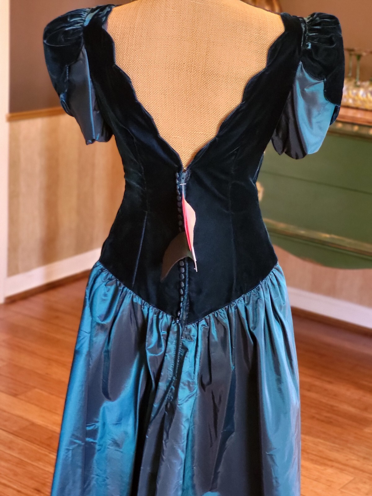 Alfred Angelo Dance Allure Vintage 80s Dead Stock With Tags Teal