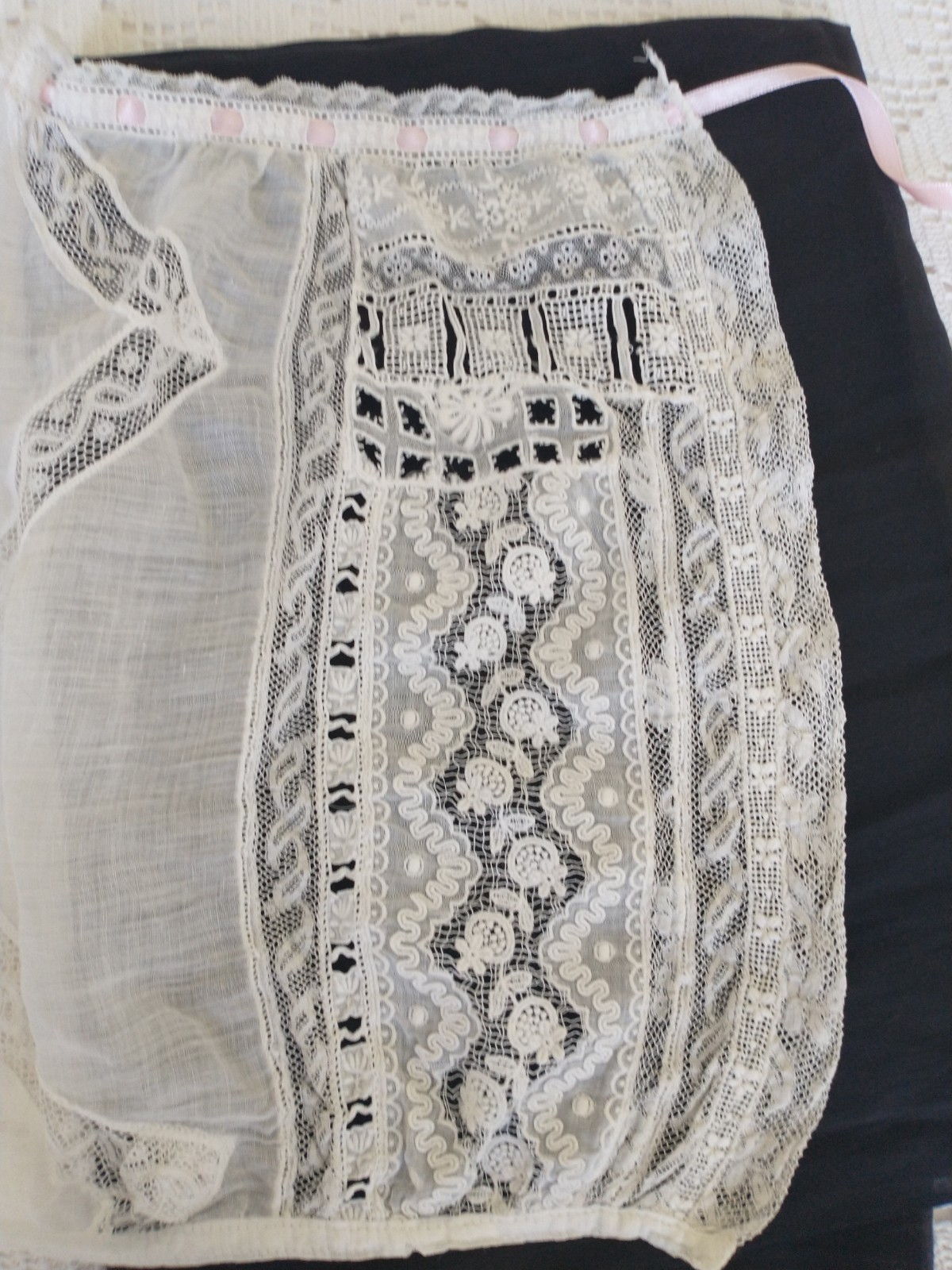 Antique Edwardian Victorian Camisole Corset Cover Camisole Lace-Lace-Lace