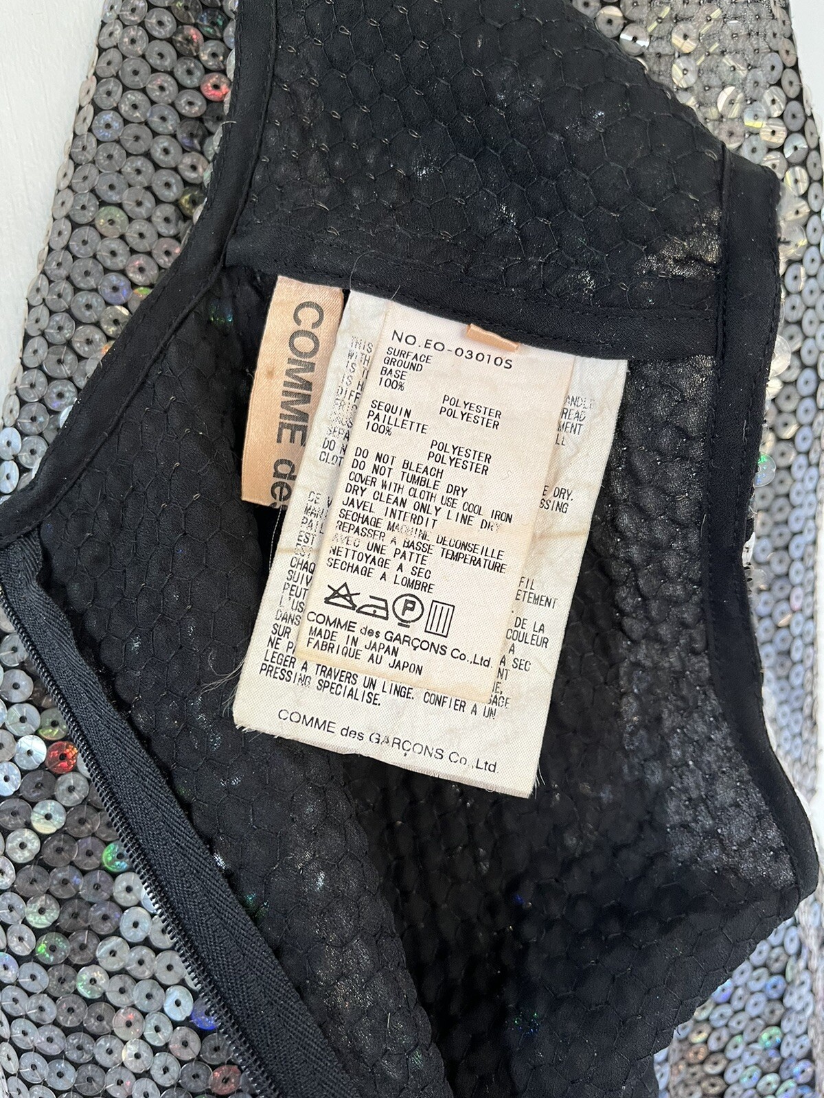 Comme Des Garcons 1999 A/W Runway Sequin Sheath Cocktail Evening Dress