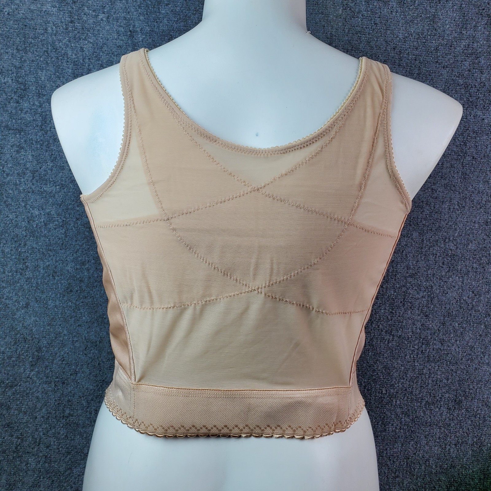 VTG Long Line Bullet Bra Corset Bustier Cincher Shaper 40DD Pin Up Lingerie