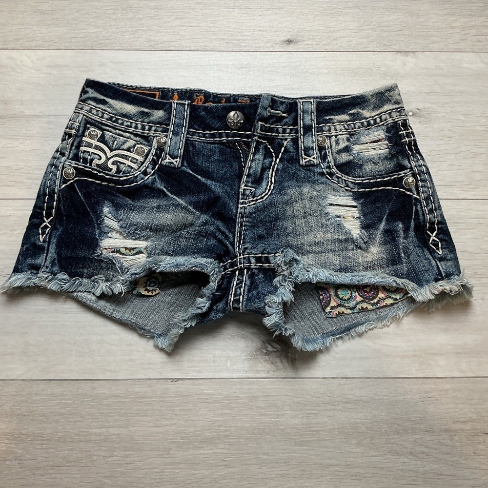 Rock Revival Denim Shorts Blue Size 24 New Without Tags