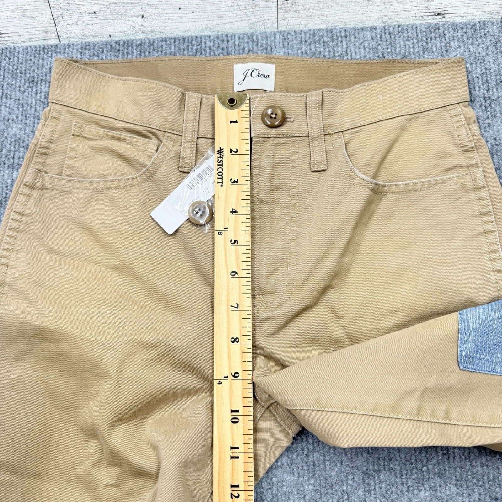 J.Crew Womens 25 Patchwork Chino Pants Cotton Vintage Straight Khaki NWT Preppy