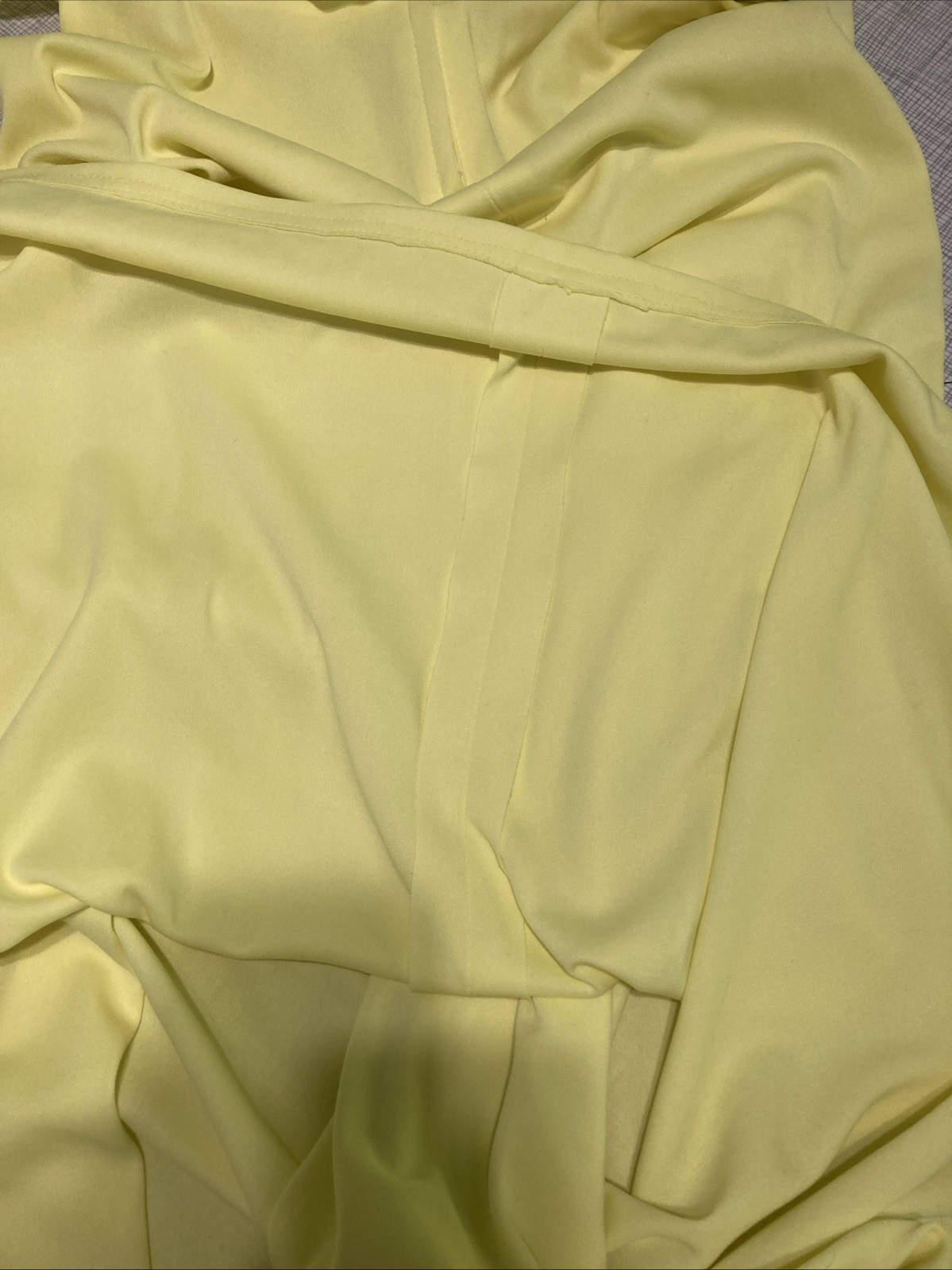 Vtg 70s Grecian Disco Maxi Dress Neon Yellow Chartreuse Chiffon Overlay Gown XS