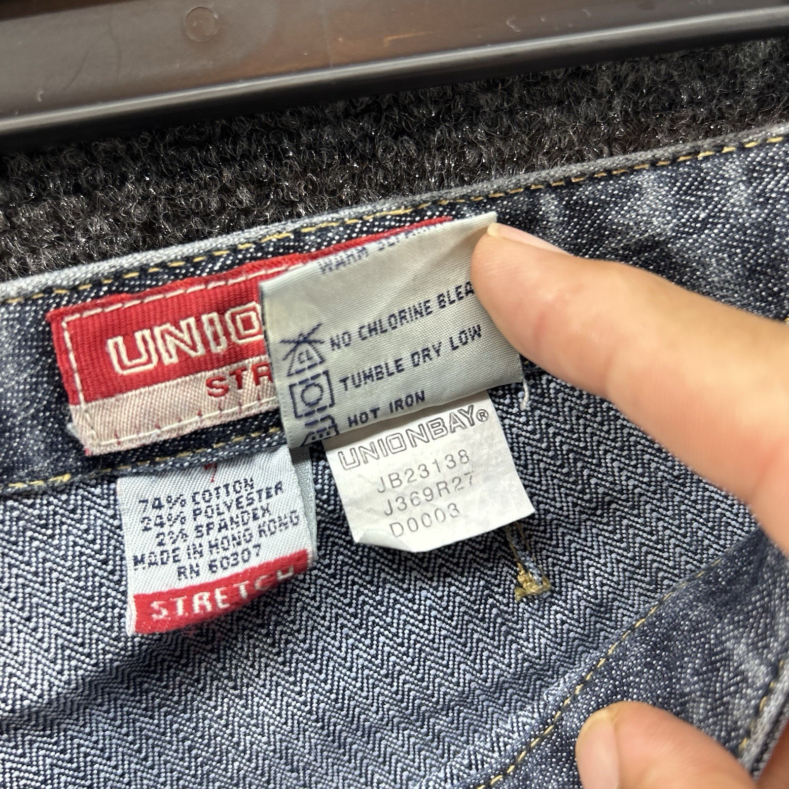 Vtg UnionBay Jeans Juniors 29×30 Low Rise Bootcut Flare Bareback Lace Up Y2K 00s