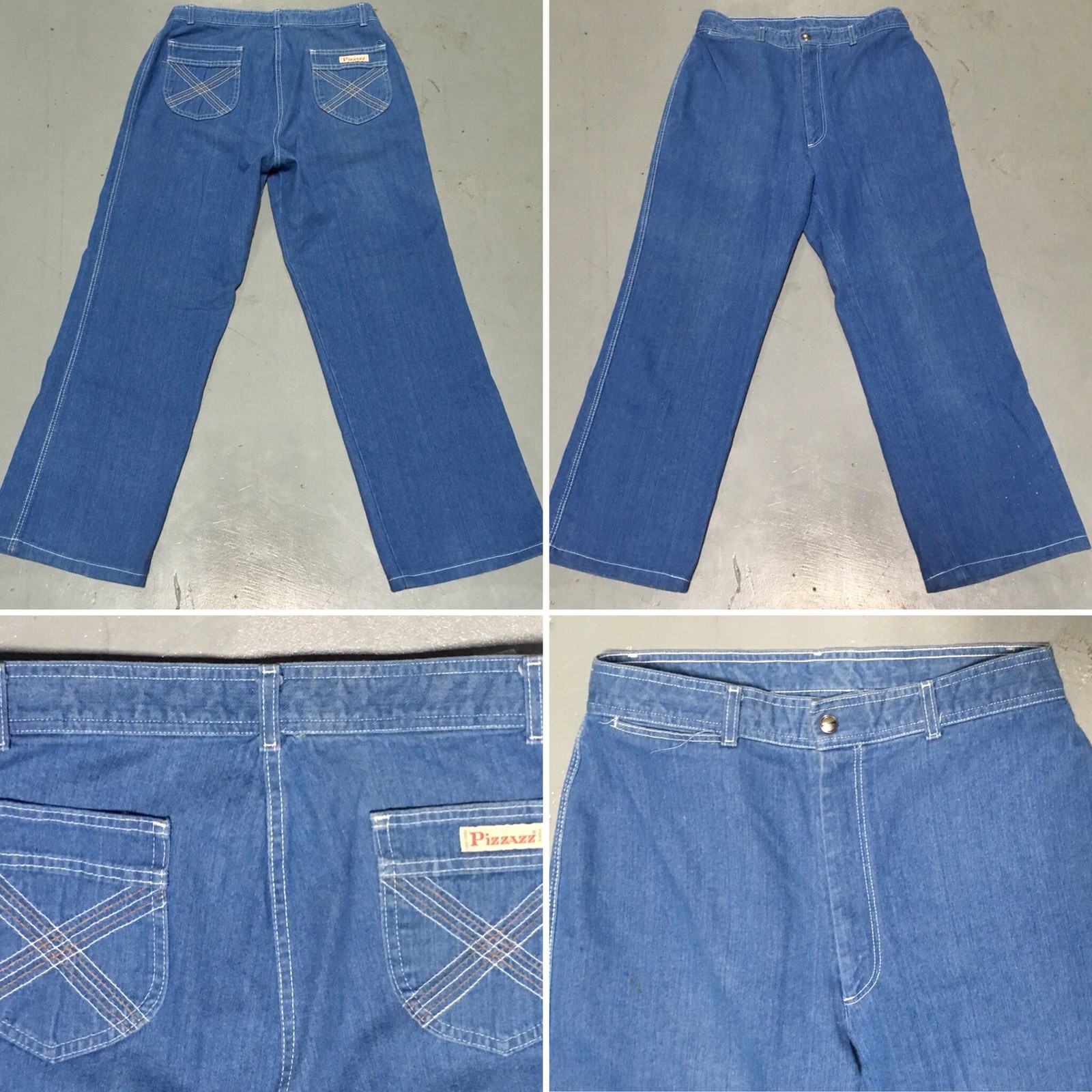 Vintage Pizzazz New York Paris Jeans High Waist 70s 80s 31 Waist Talon 42 Zipper